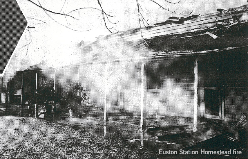 Euston Station Homestead fire